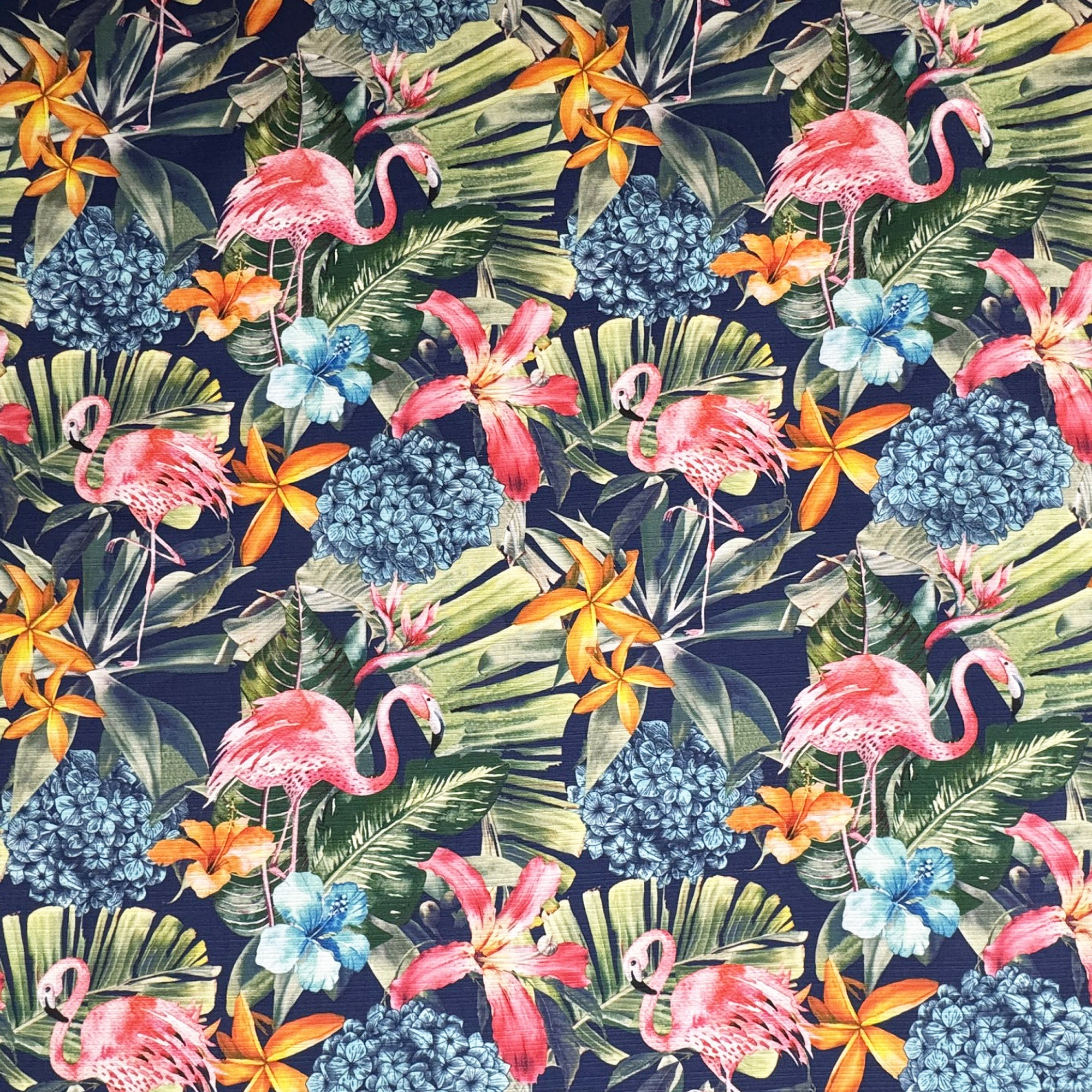Eden Fabric | Outdoor Floral Flamingo Fabric