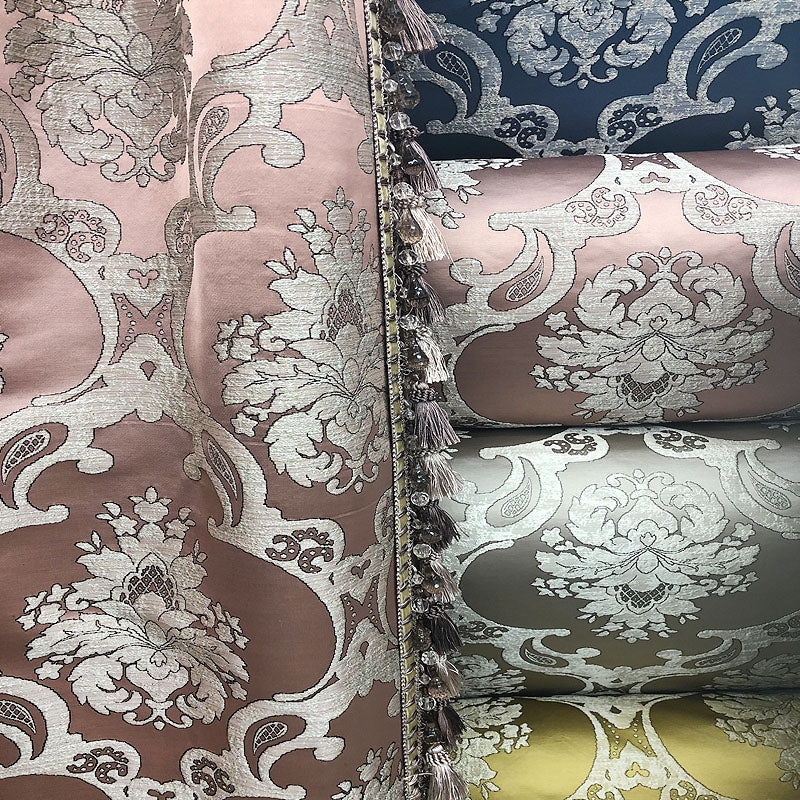 Katherine Fabric | Textured Damask Faux Silk