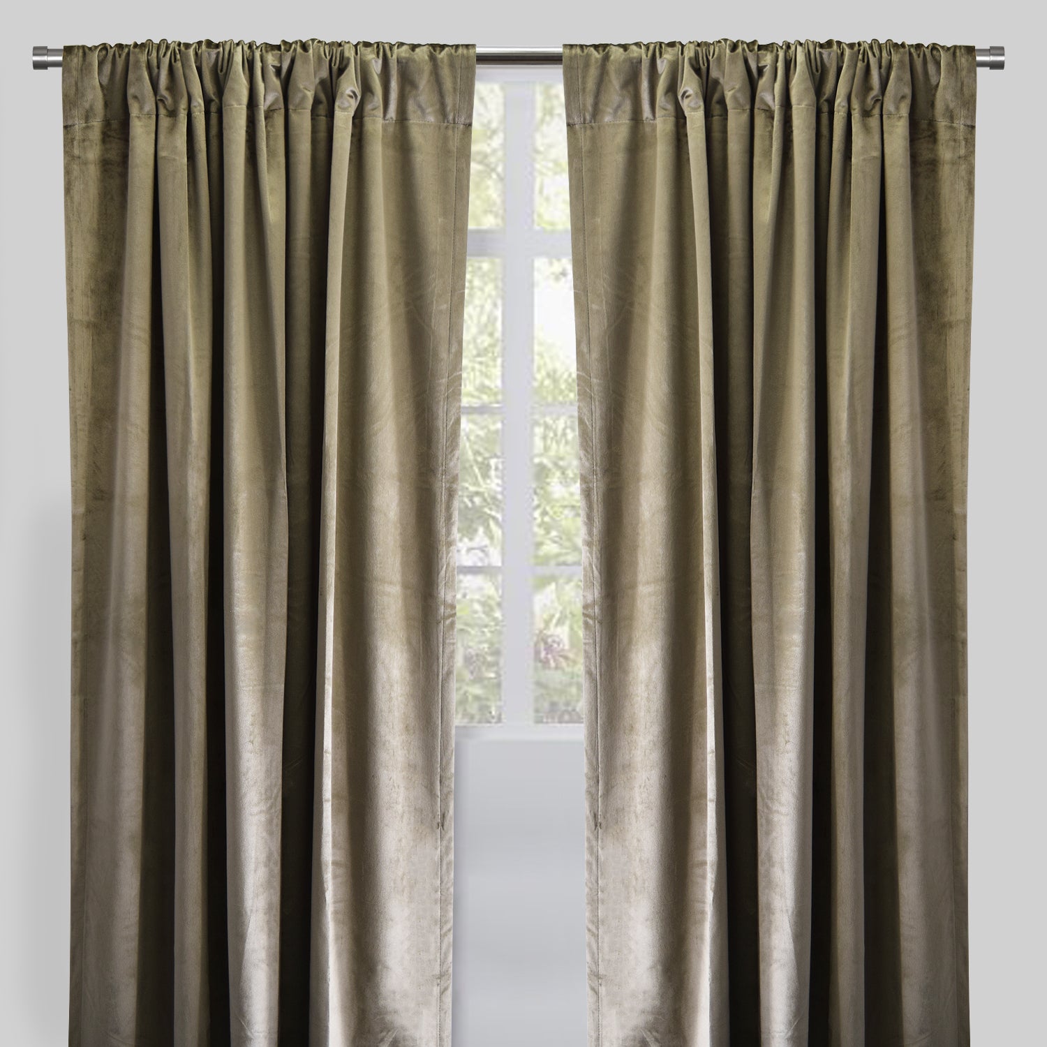Calypso Curtain Panels | Solid Velvet