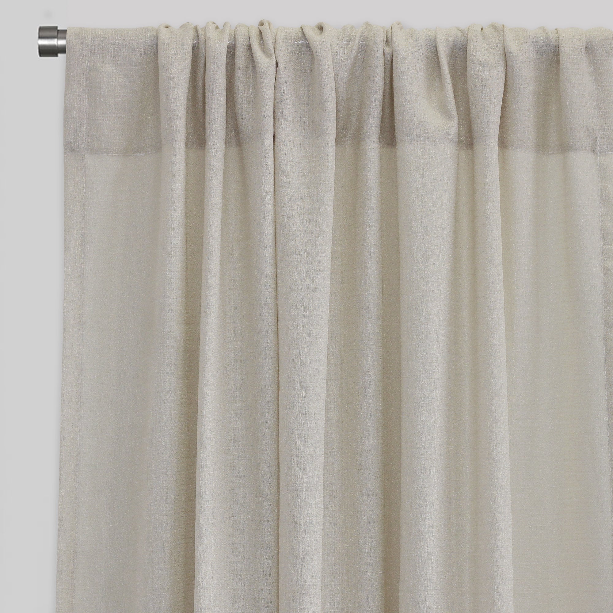 Moretti Curtain Panels | Solid Linen Look Sheer