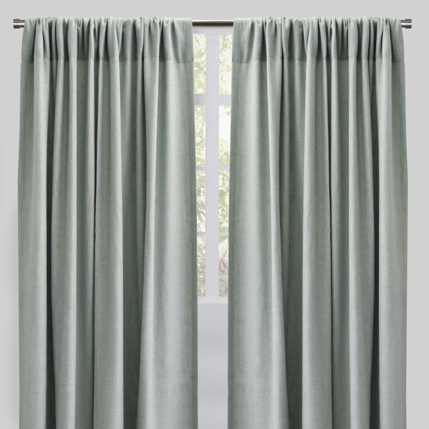 Saint Curtain Panels | Solid Linen Blend