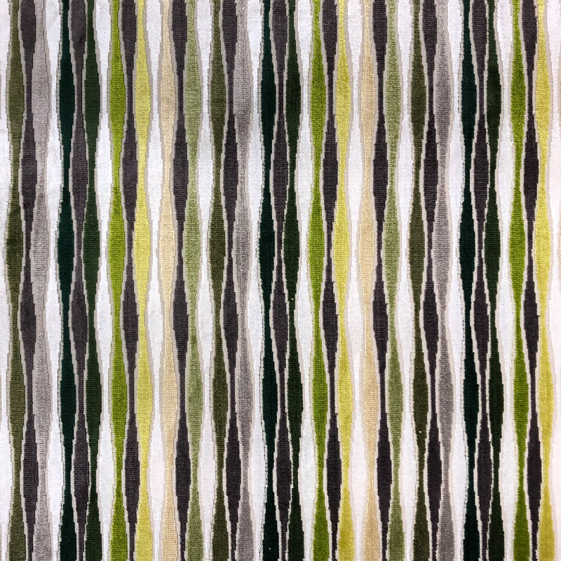 Frankie Fabric | Multicolored Striped Cut Velvet