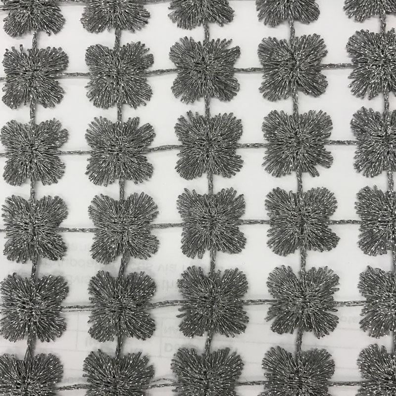 Groove Fabric | Floral Metallic Sheer