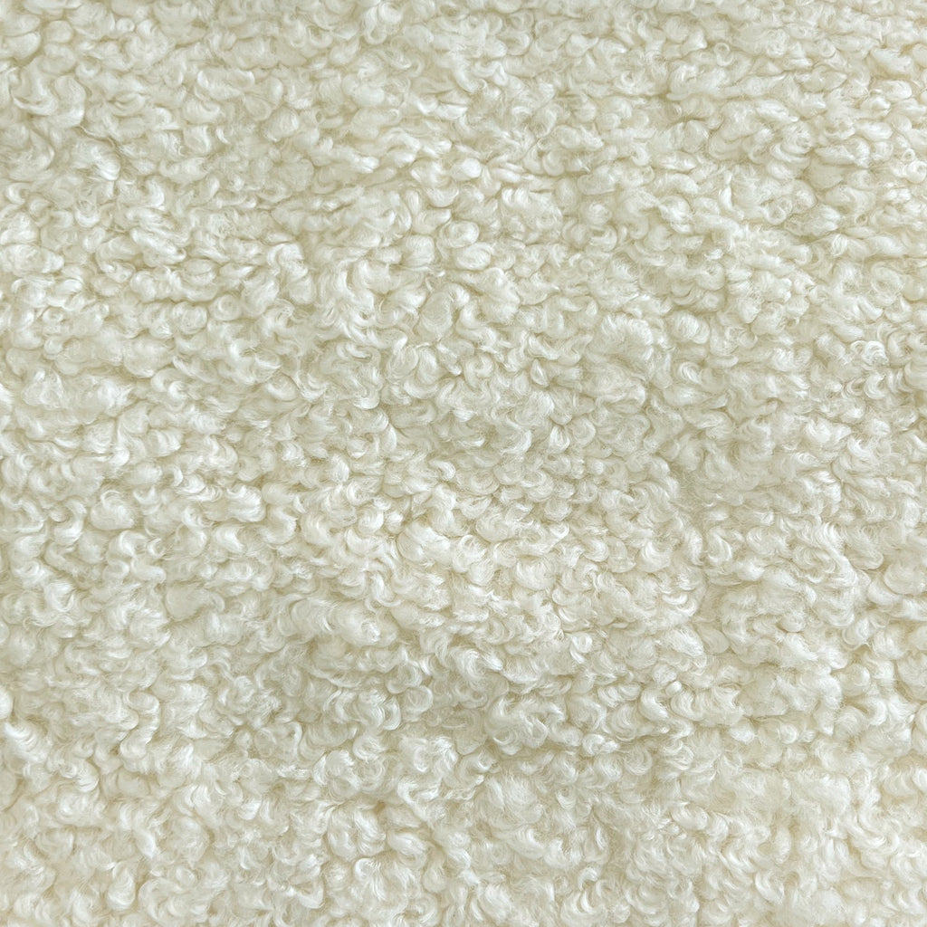 Kova fabric in color Ivory showcasing fabric sherpa boucle fabric upholstery fabric.