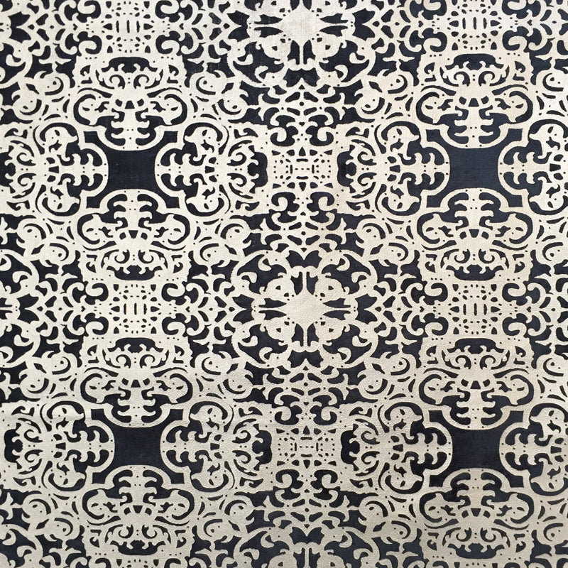 Petra Fabric | Traditional Foil Print On Velvet