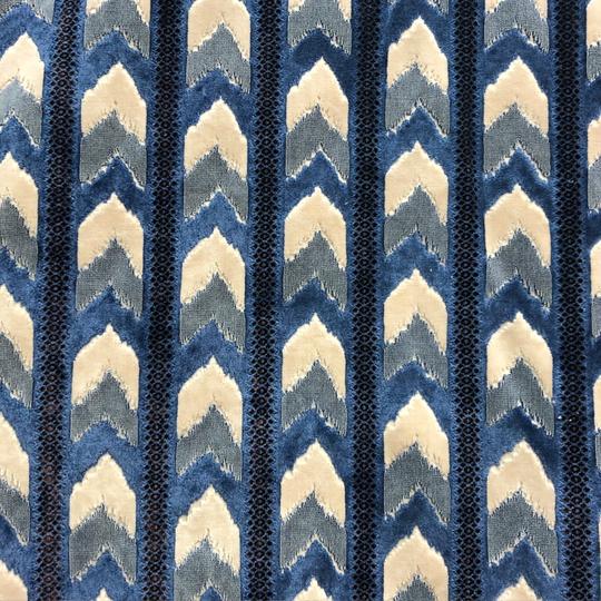 Sienna Fabric | Chevron Striped Cut Velvet