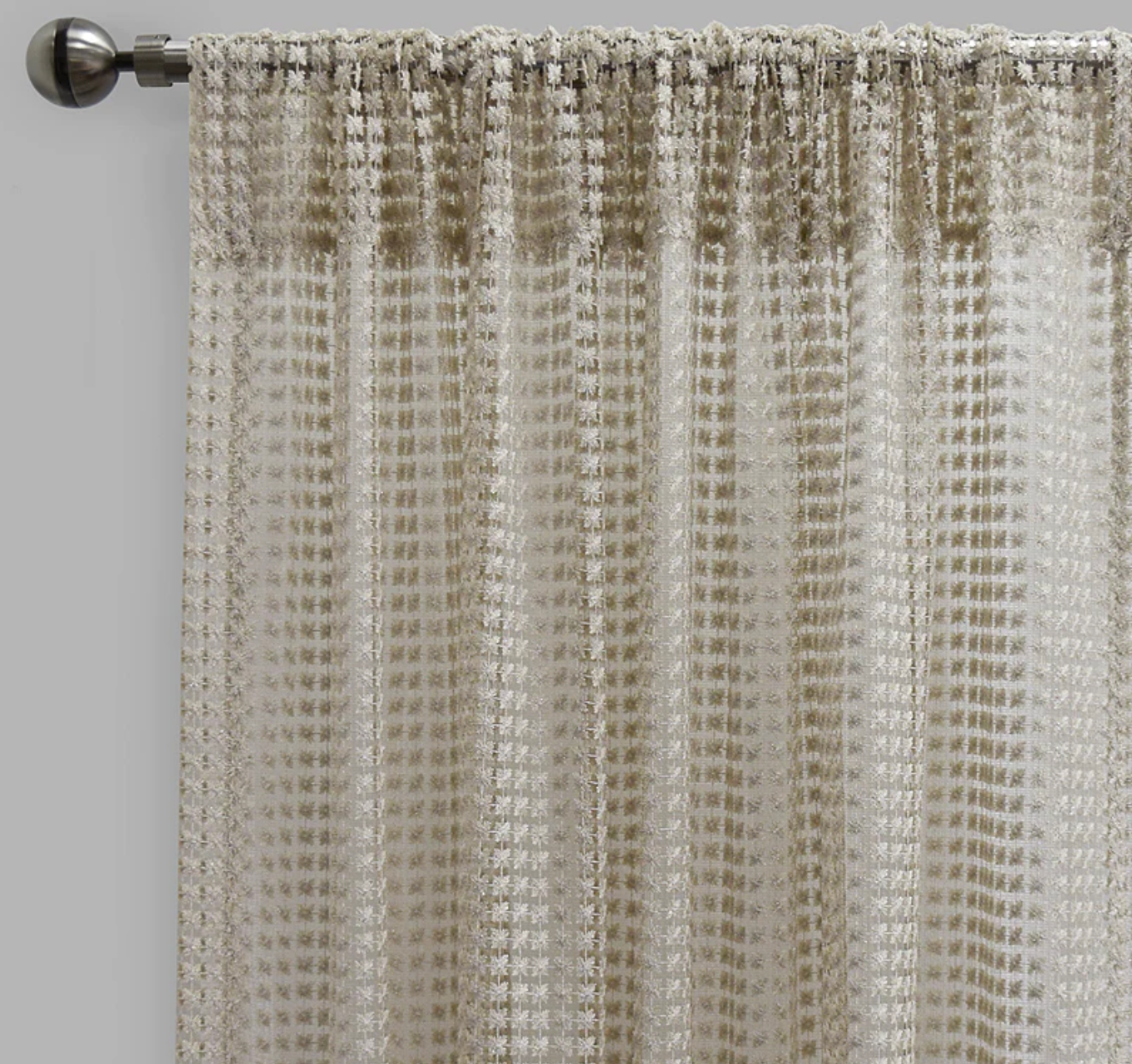 Sheer Net-Like Fabric For Drapery