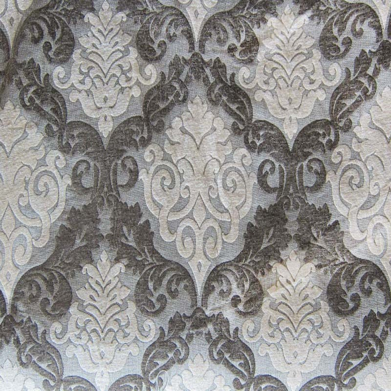 Adriana Fabric in color chocolate is a Two-Toned Damask Chenille Fabric good for Upholstery Fabric