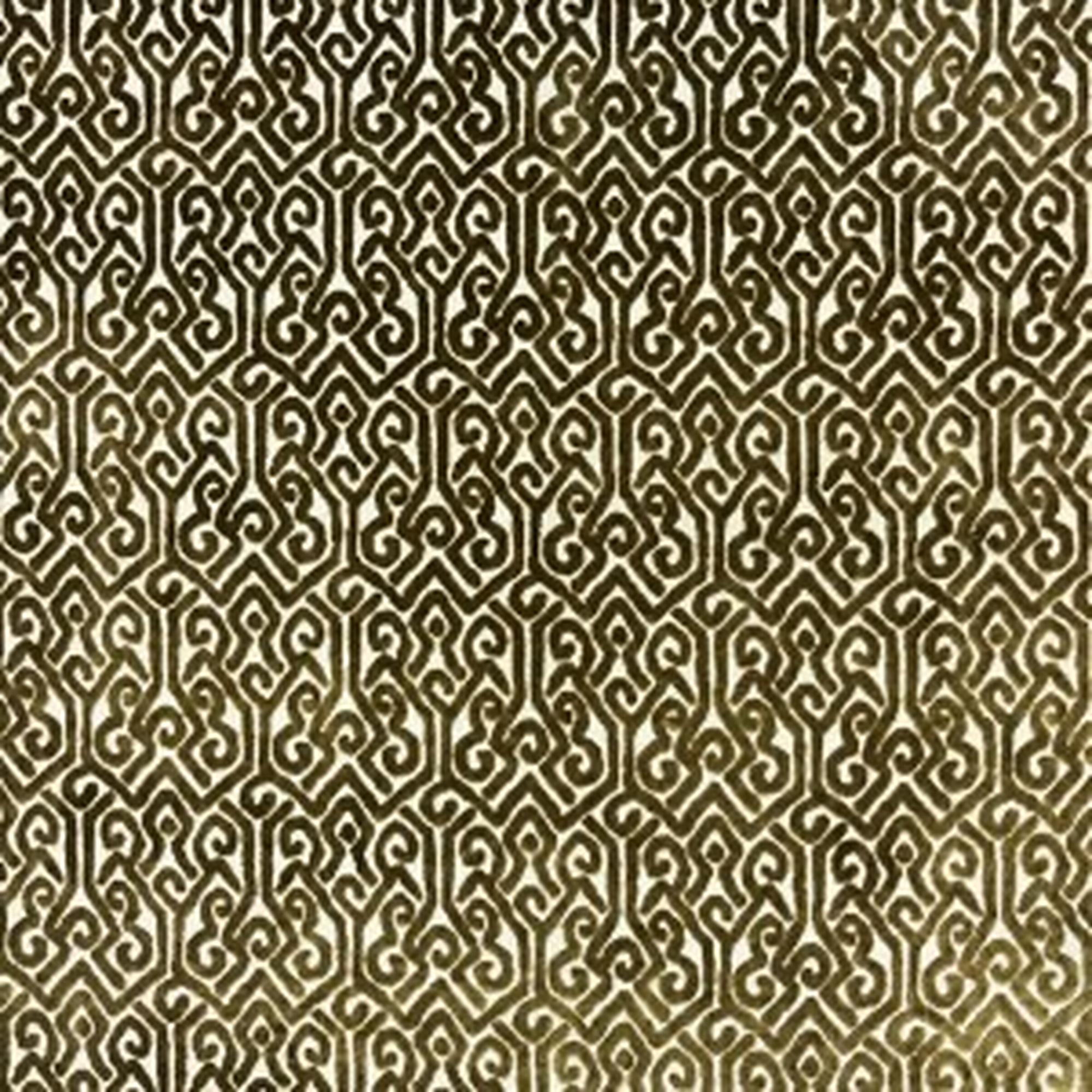 Alexandra fabric in color Bronze showcasing fabric tribal cut velvet upholstery fabric & drapery & curtain fabric.
