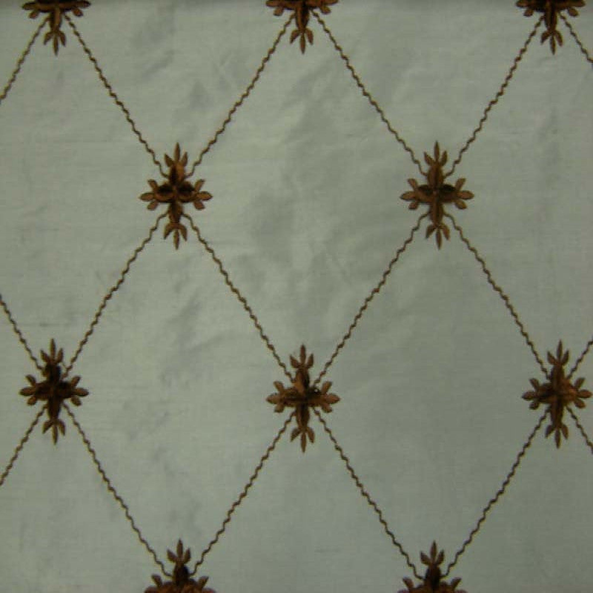 Alicia Fabric in color Truffle is a Diamond Floral Velvet Silk Fabric good for Drapery & Curtain Fabric