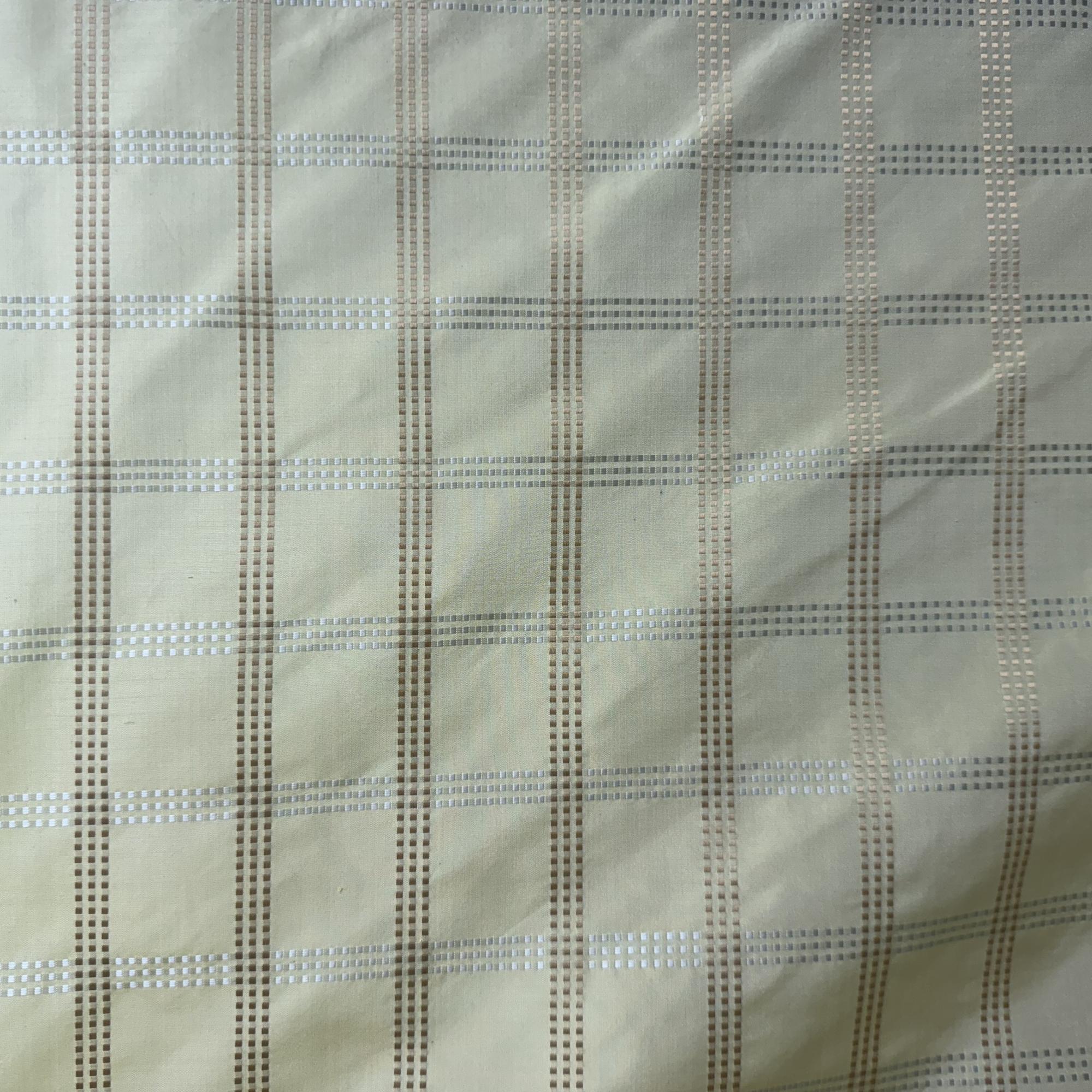 Astra Fabric | Dotted Squared Stripe Silk Fabric | Drapery & Curtain Fabric