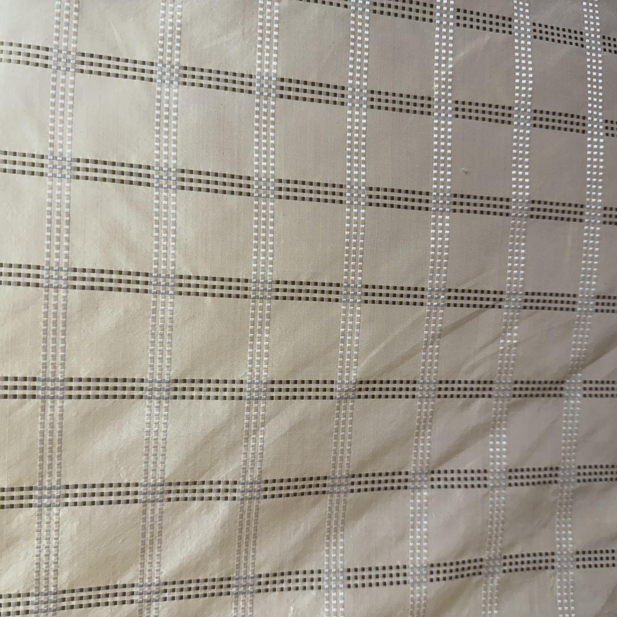 Astra Fabric | Dotted Squared Stripe Silk Fabric | Drapery & Curtain Fabric