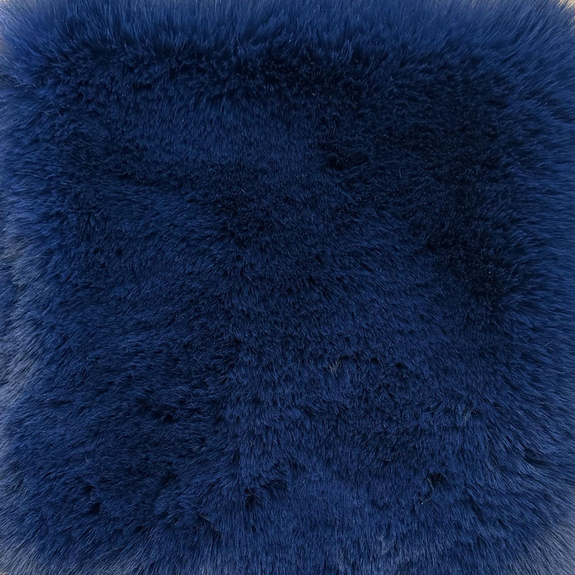 Bear fabric in color Blue showcasing fabric extremely soft faux bear-like fabric upholstery fabric.