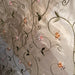 Caroline Fabric in color Apricot is an Embroidered Floral Silk Fabric that is good for Drapery & Curtain Fabric