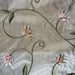 Caroline Fabric in color Apricot is an Embroidered Floral Silk Fabric that is good for Drapery & Curtain Fabric