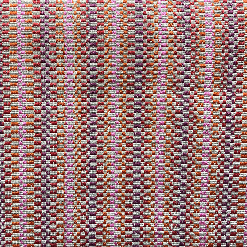 Circus Fabric in color Coral is a Striped Abstract Pattern Fabric pattern good for Drapery & Curtain Fabric and Upholstery Fabric