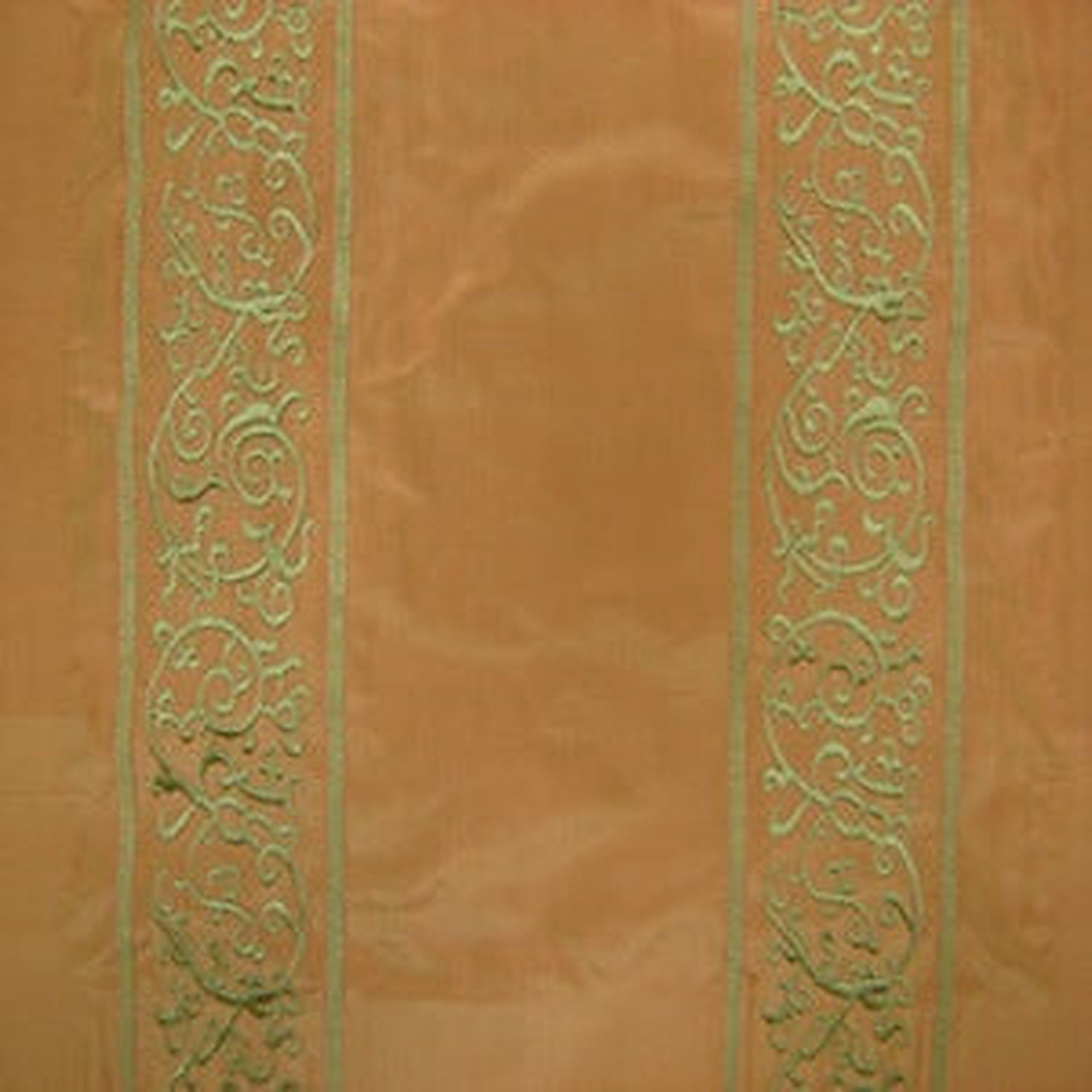 Claudette Fabric in color Coral is a Traditional Stripe Embroidery Silk Fabric pattern good for Drapery & Curtain Fabric