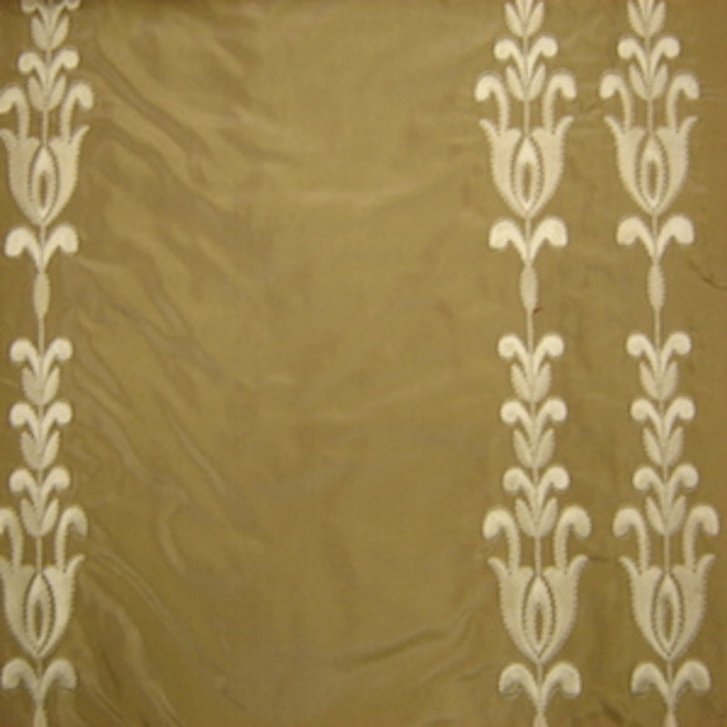 Courtney Fabric | Striped Floral Silk Fabric | Drapery & Curtain Fabric