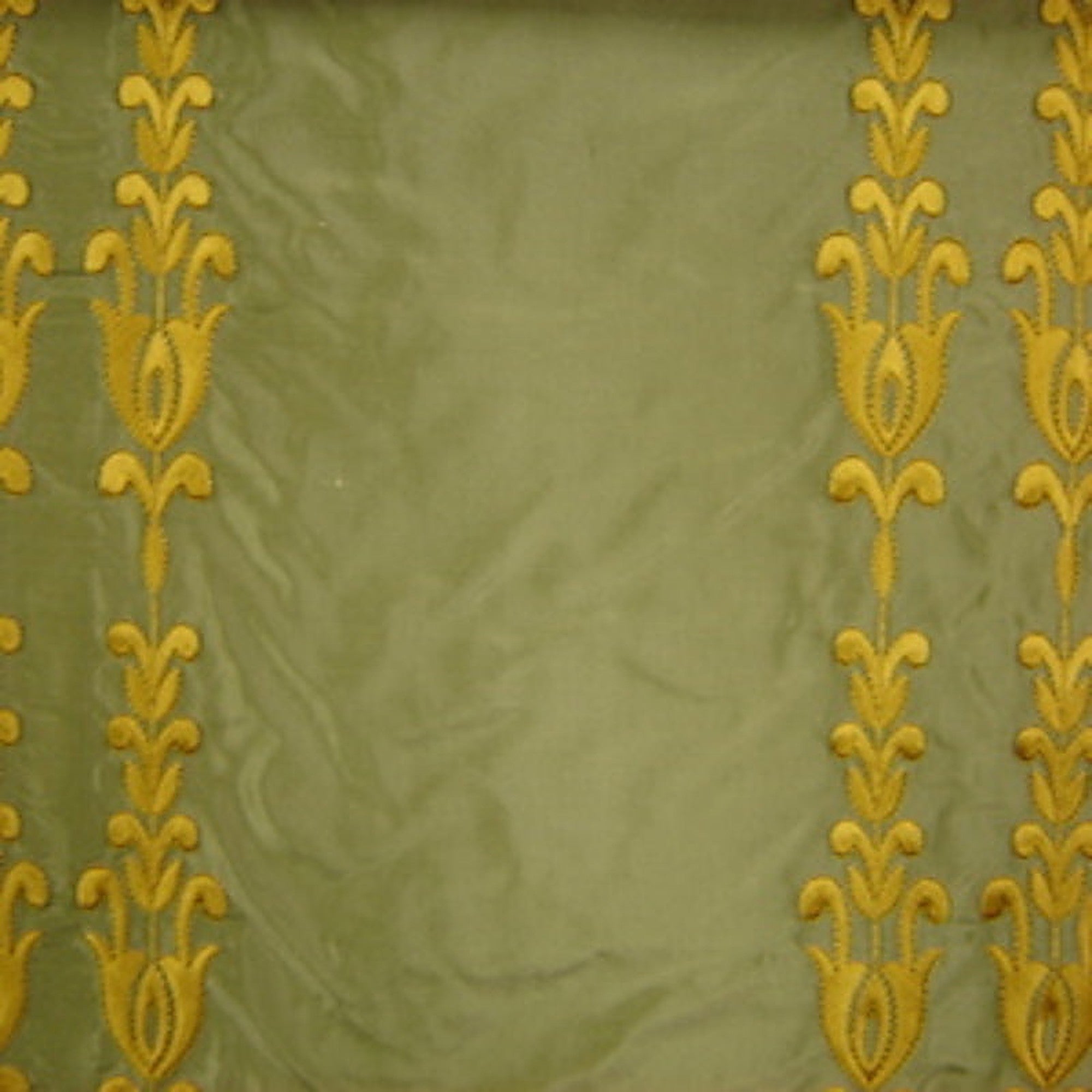 Courtney Fabric in color Clover is a Striped Floral Silk Fabric pattern good for Drapery & Curtain Fabric