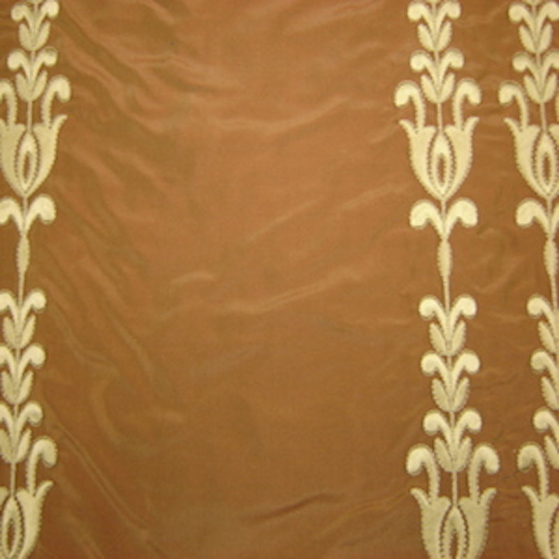 Courtney Fabric | Striped Floral Silk Fabric | Drapery & Curtain Fabric