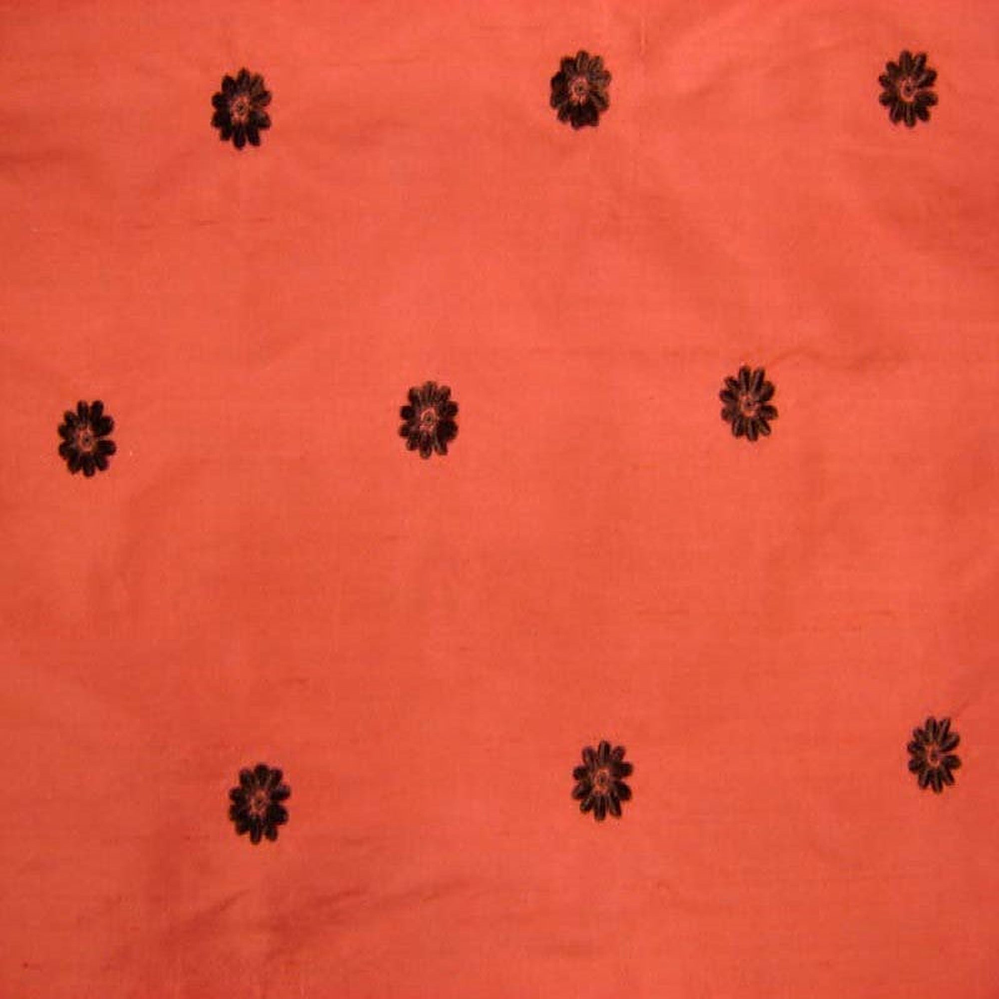 Dakota Fabric in color Spice is a Floral Dotted Embroidered Silk Fabric pattern good for Drapery & Curtain Fabric