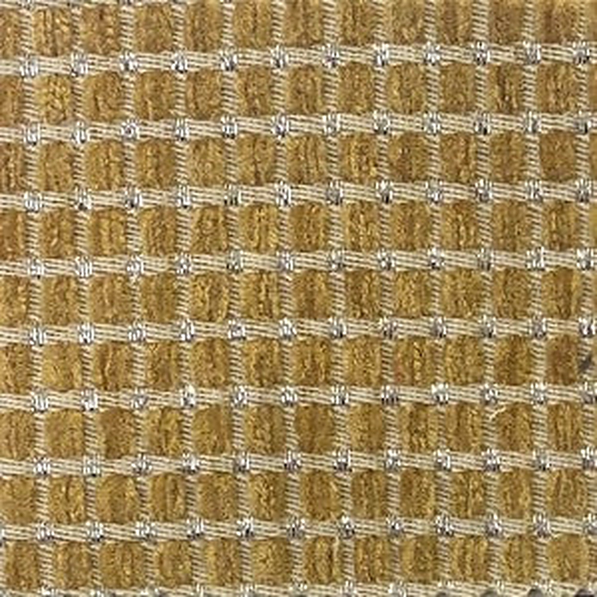 Elias Fabric in color Mustard is a Small Square Metallic Fabric pattern good for Drapery & Curtain Fabric and Upholstery Fabric