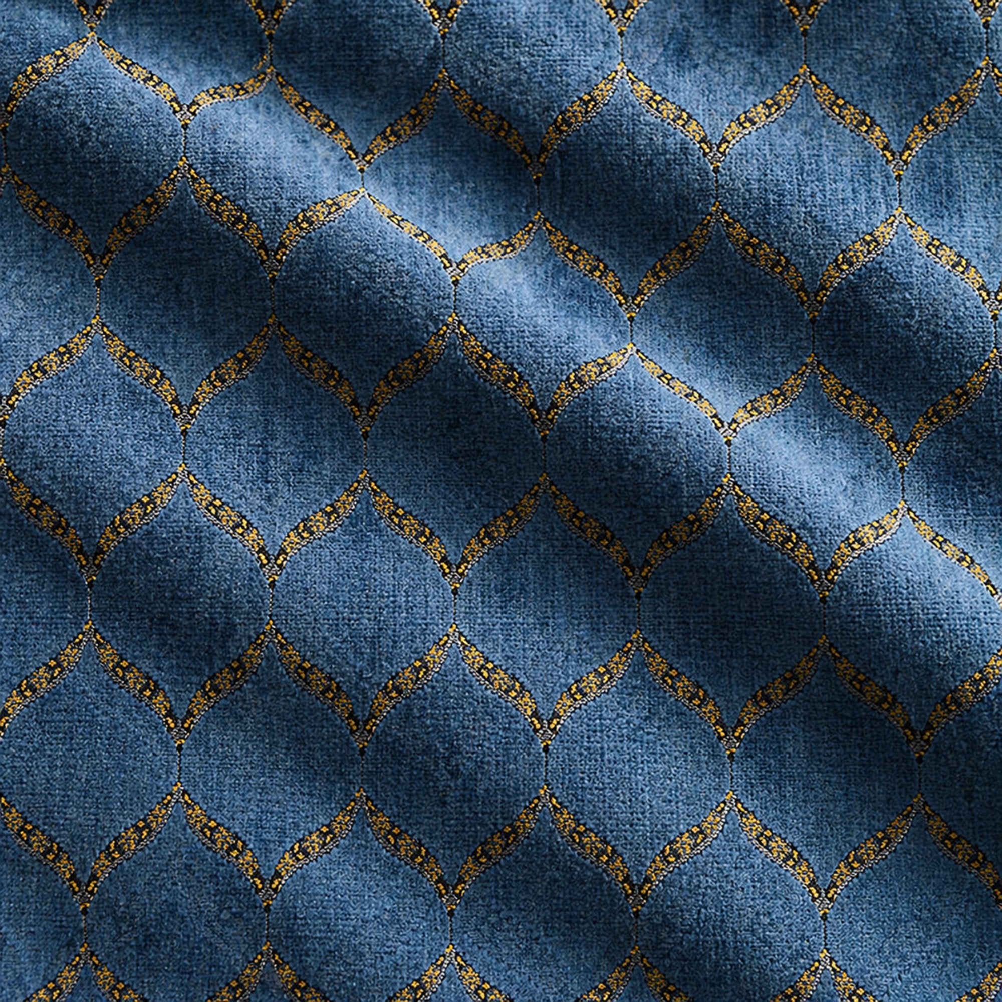 Eliza Fabric | Medallion Cut Velvet Fabric | Upholstery Fabric