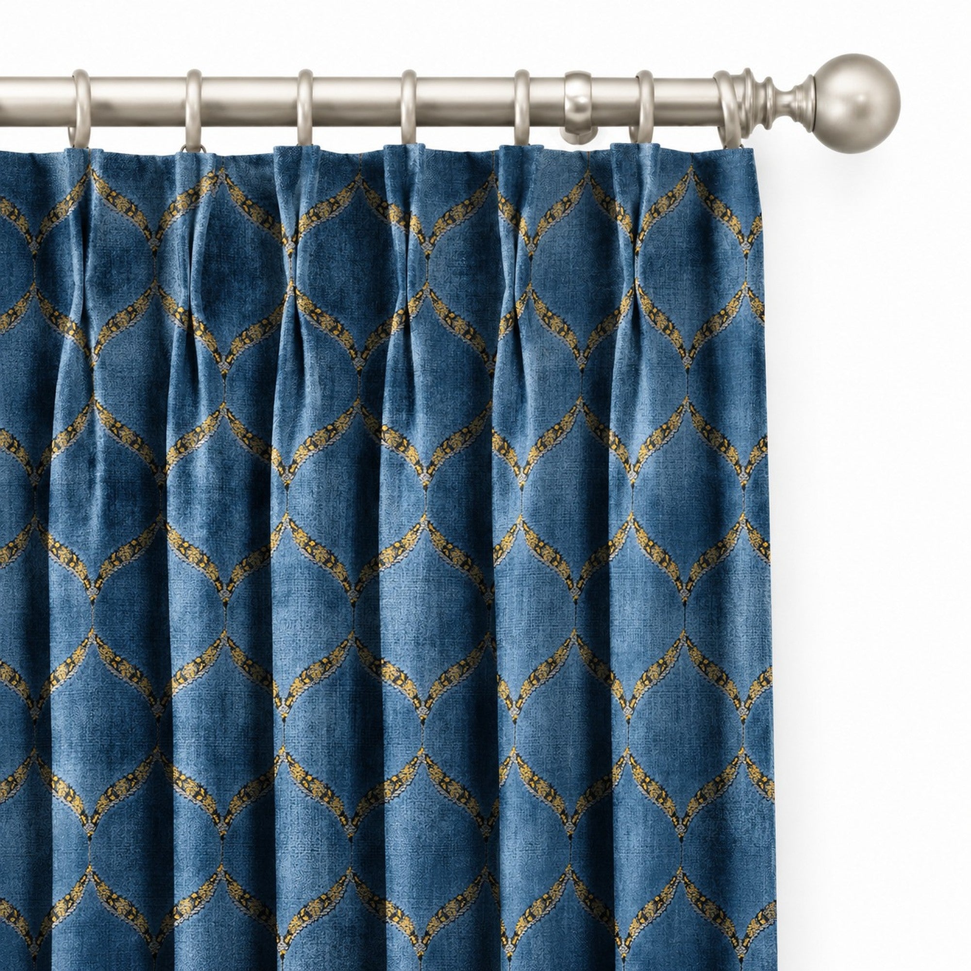 Eliza Fabric | Medallion Cut Velvet Fabric | Upholstery Fabric