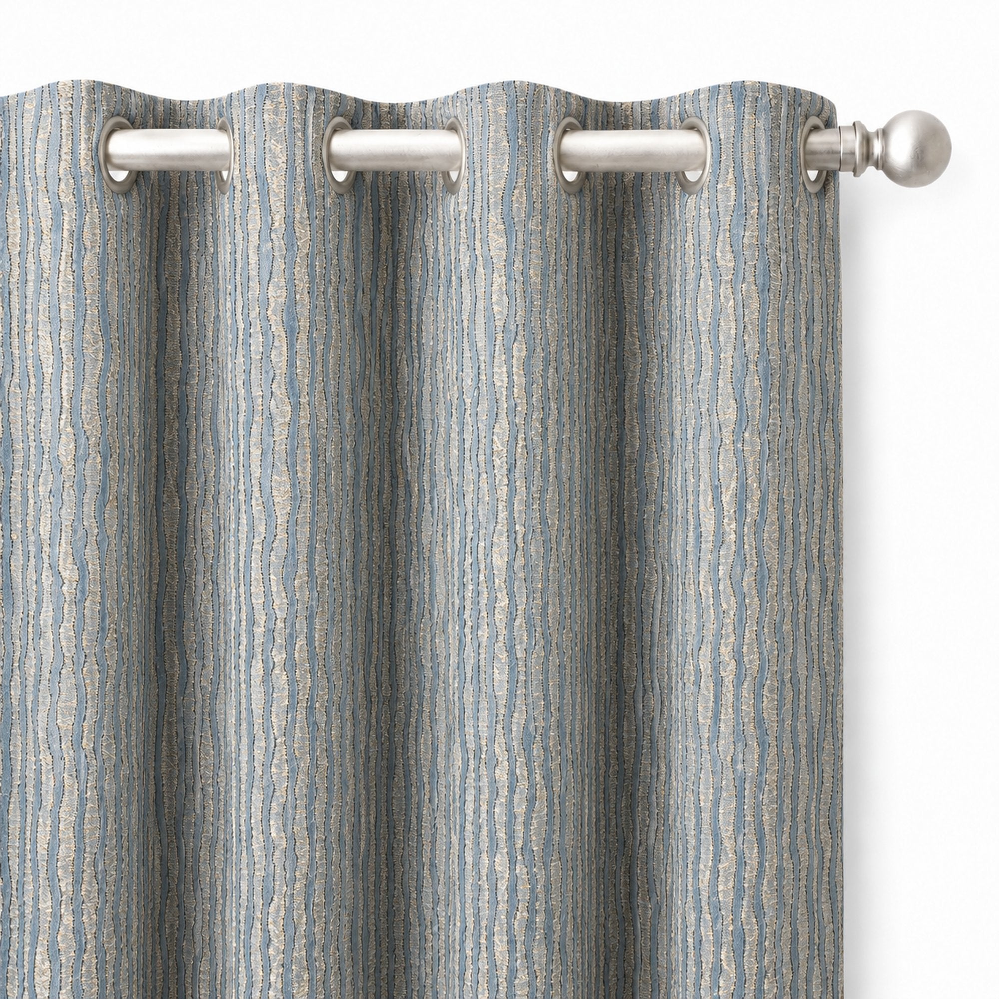 Elizabeth Fabric | Textured Striped Faux Silk Fabric | Drapery & Curtain Fabric