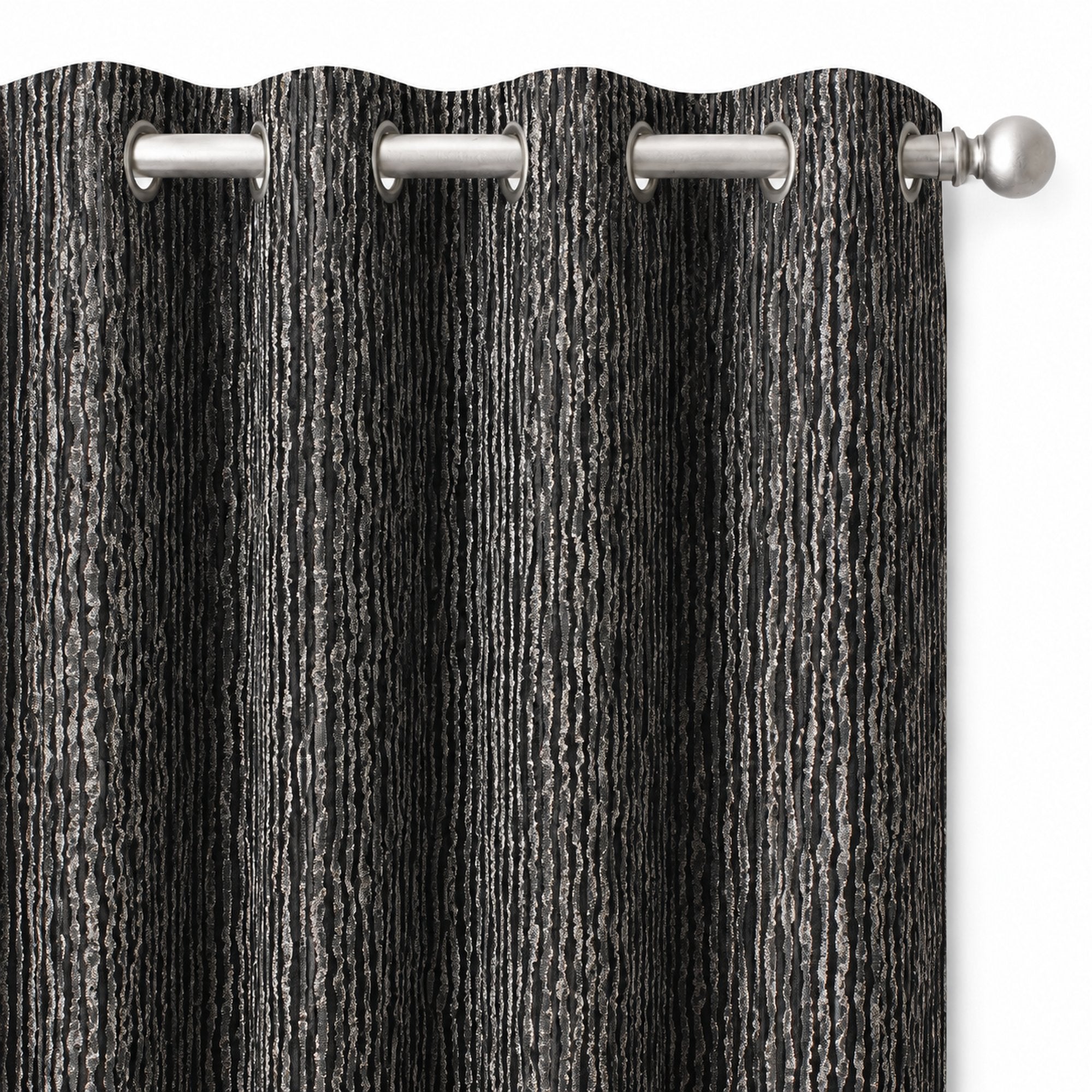 Elizabeth Fabric | Textured Striped Faux Silk Fabric | Drapery & Curtain Fabric