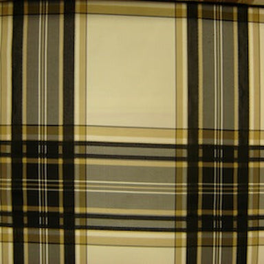 Ethan Fabric in color Ebony is a Multi-Colored Plaid Stripe Silk Fabric that is good for Drapery & Curtain Fabric