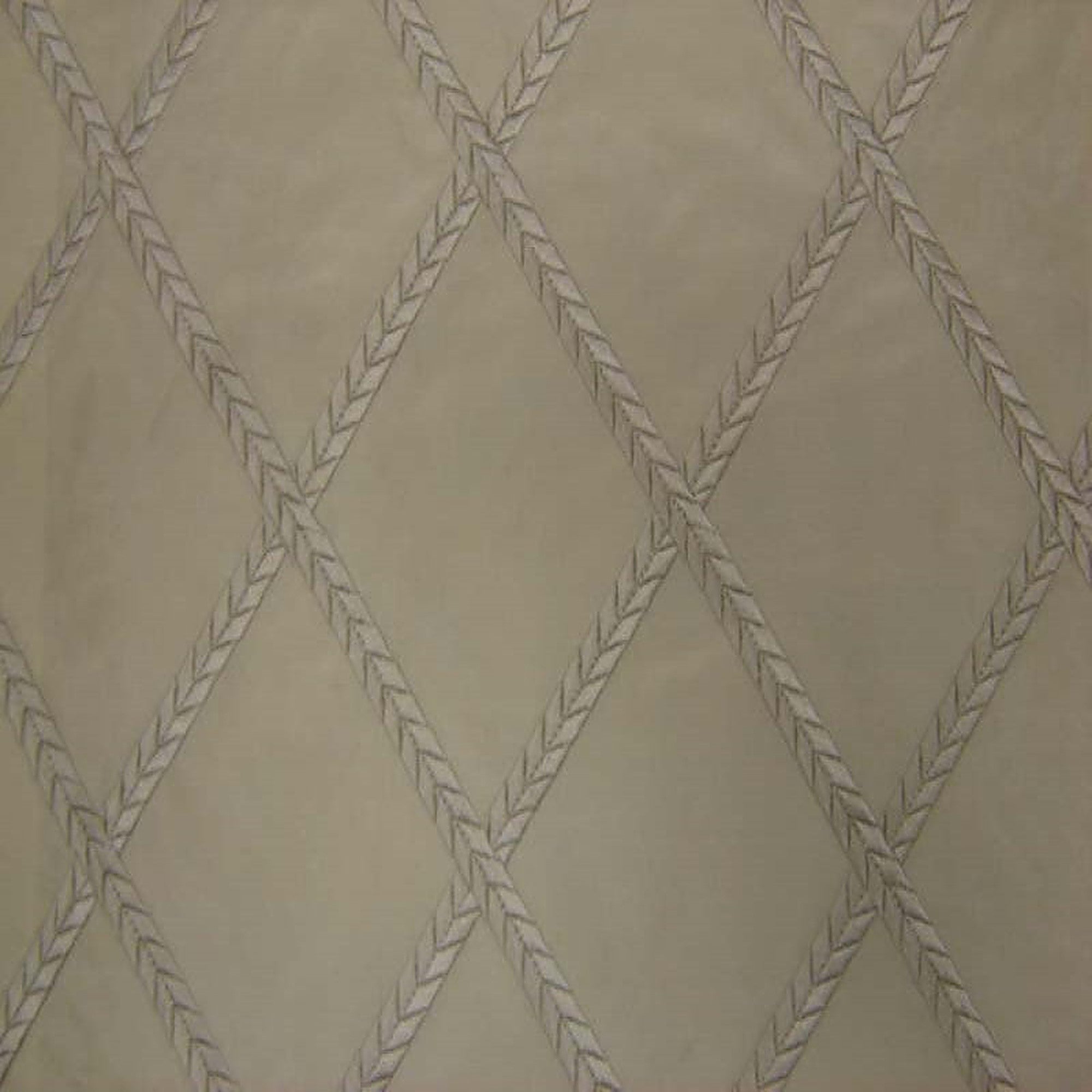 Fina Fabric in color Tin is a Diamond Embroidered Silk Fabric pattern good for Drapery & Curtain Fabric