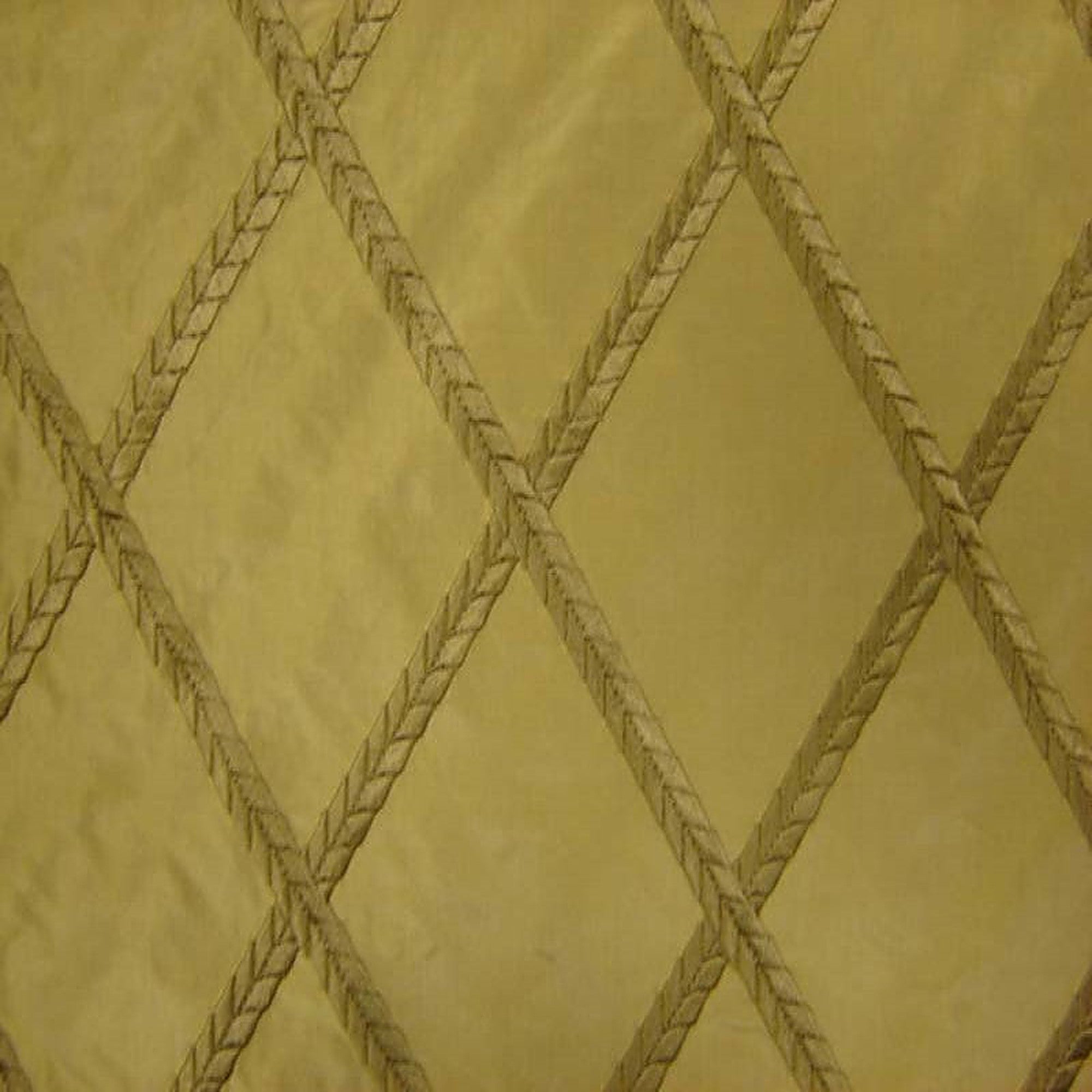 Fina Fabric in color Wheat is a Diamond Embroidered Silk Fabric pattern good for Drapery & Curtain Fabric
