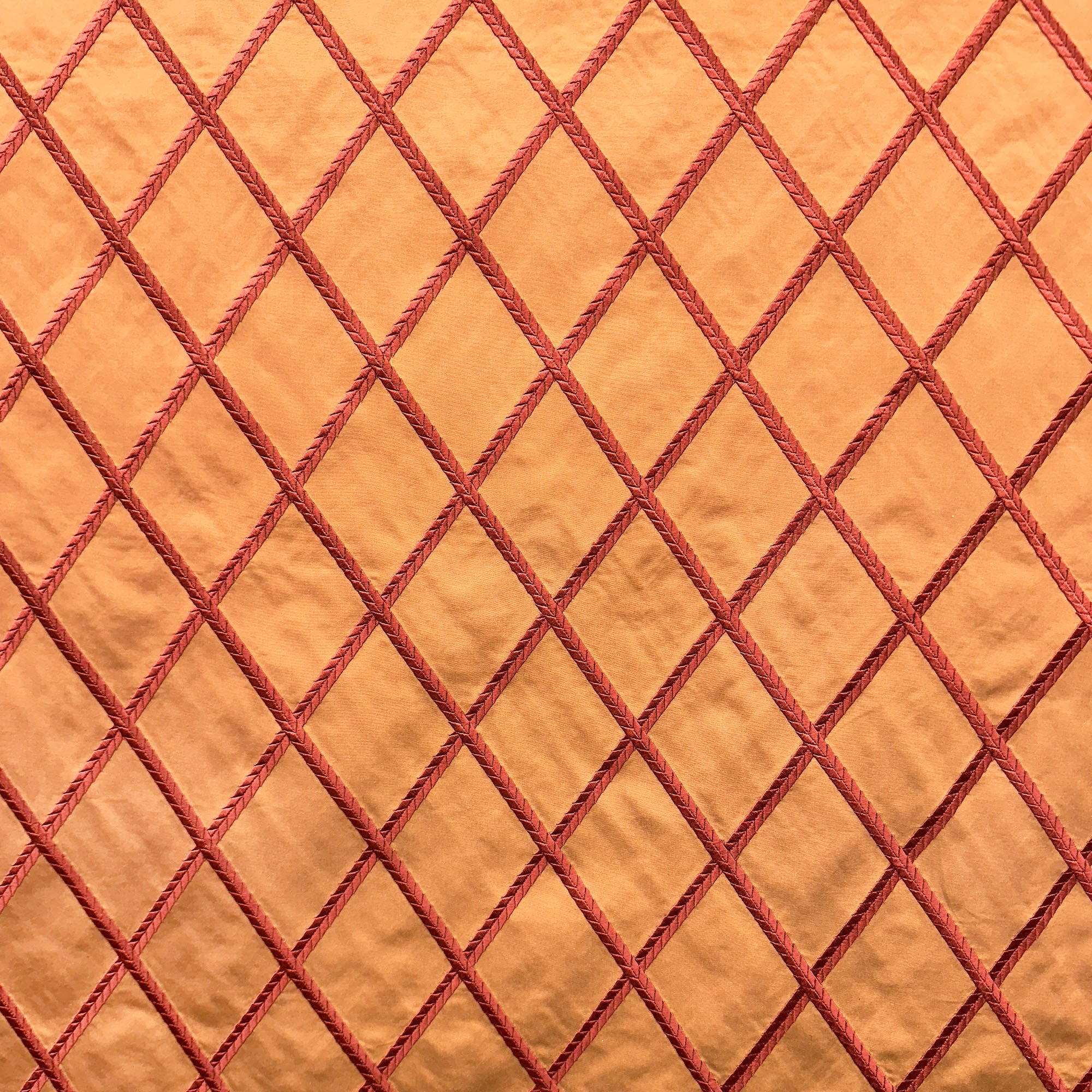 Fina Fabric | Diamond Embroidered Silk Fabric | Drapery & Curtain Fabric