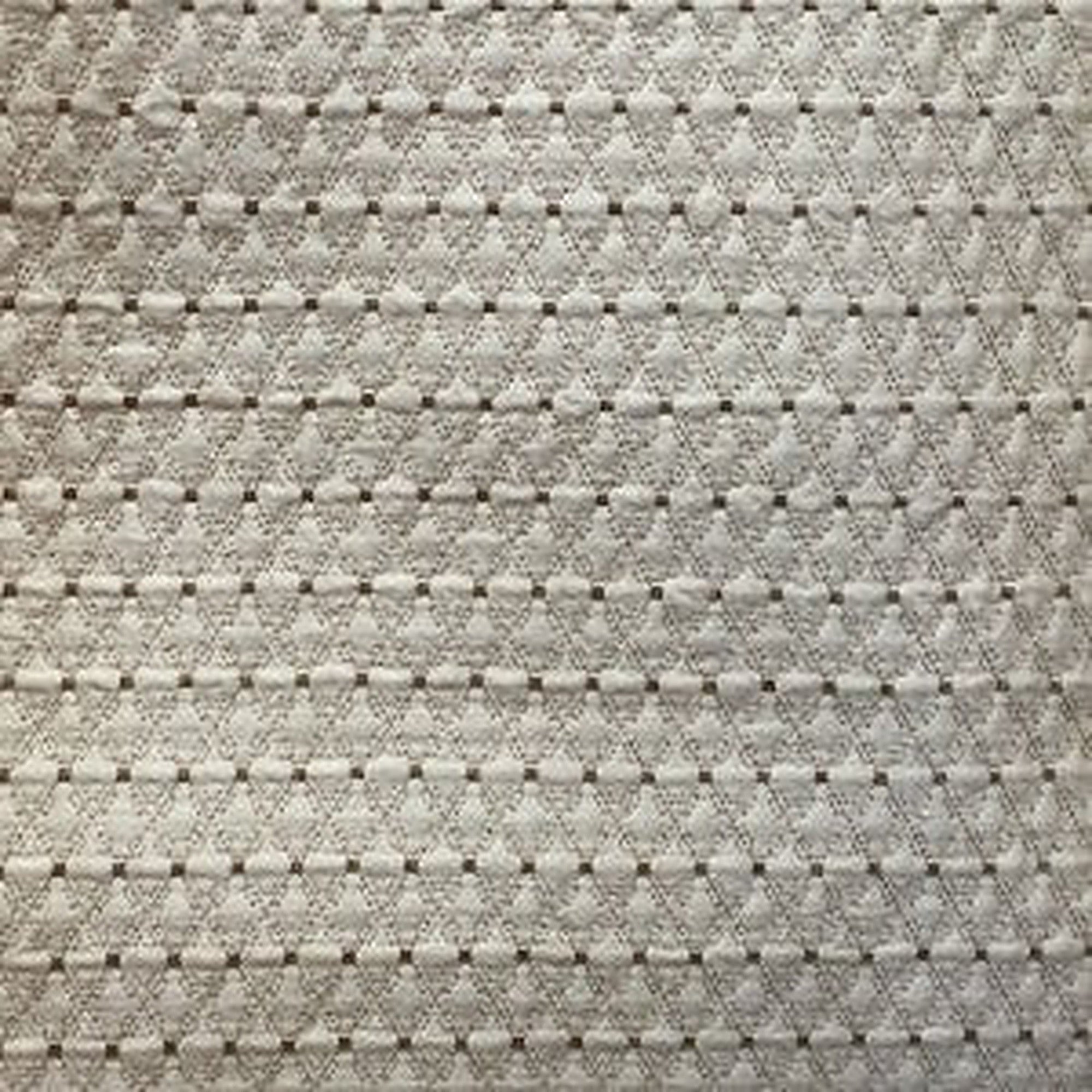 Griffith Fabric in color Champagne is a Embossed Triangle Geometric Silk Fabric pattern good for Drapery & Curtain Fabric