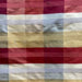 Hamilton Fabric in color Red/Gold is a Muti-Colored Stripe Silk Fabric pattern good for Drapery & Curtain Fabric