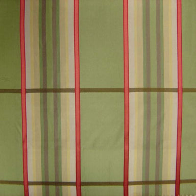 Harley Fabric in color Apple Green is a Muti-Colored Stripe Silk Fabric pattern good for Drapery & Curtain Fabric