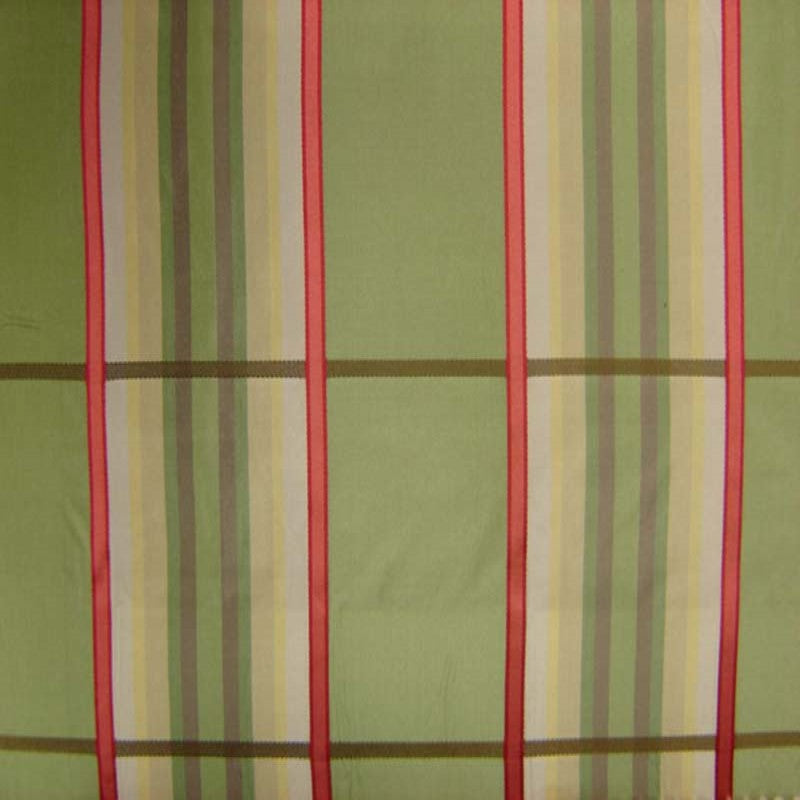 Harley Fabric in color Apple Green is a Muti-Colored Stripe Silk Fabric pattern good for Drapery & Curtain Fabric