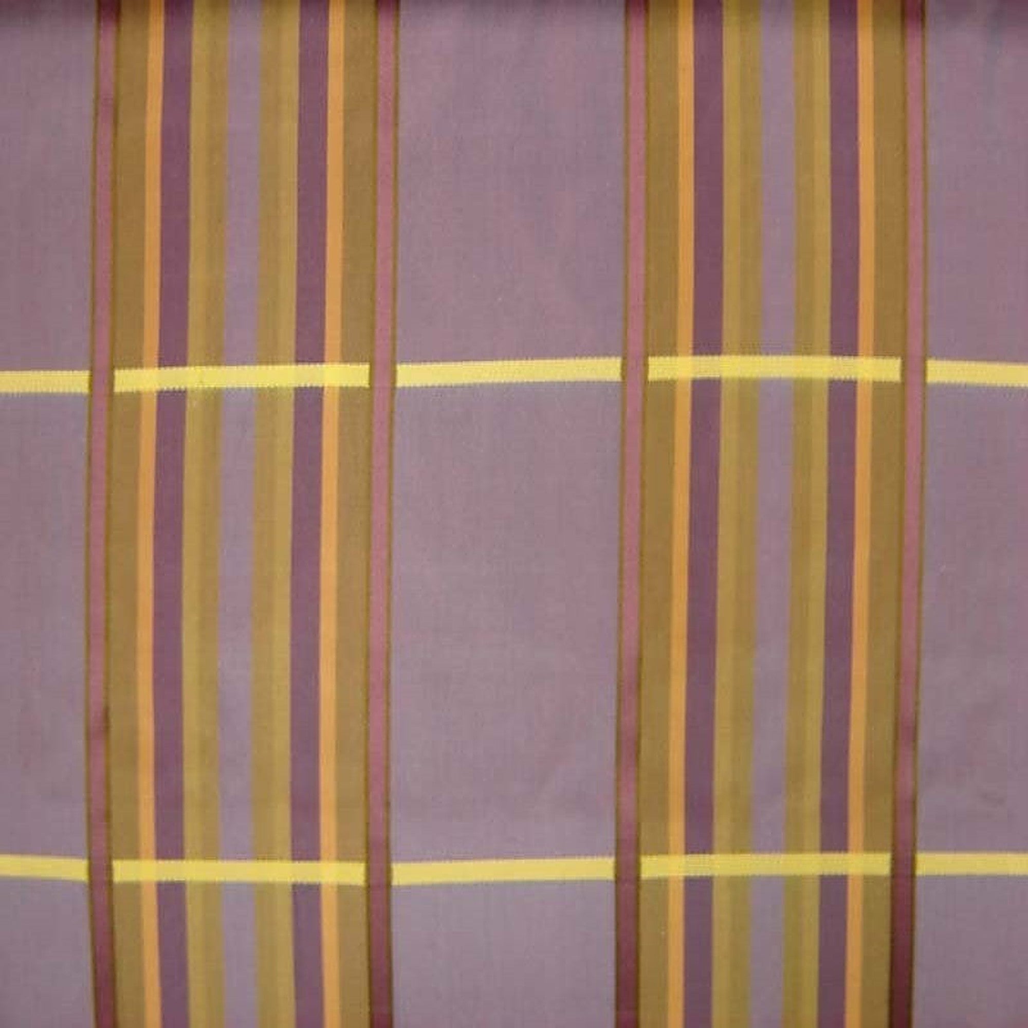 Harley Fabric in color Grape is a Muti-Colored Stripe Silk Fabric pattern good for Drapery & Curtain Fabric