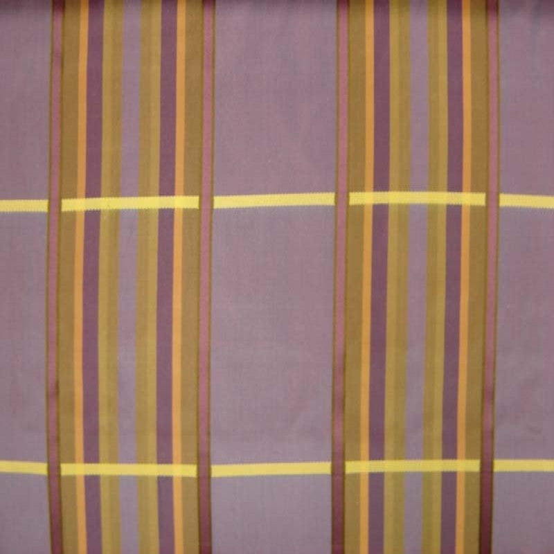 Harley Fabric in color Grape is a Muti-Colored Stripe Silk Fabric pattern good for Drapery & Curtain Fabric