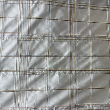 Hudson Fabric | Multi-Colored Stripe Plaid SIlk Fabric | Drapery & Curtain Fabric