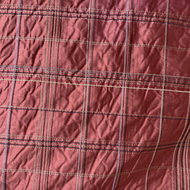 Hudson Fabric | Multi-Colored Stripe Plaid SIlk Fabric | Drapery & Curtain Fabric