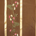 Ivy Fabric in color Chocolate is a Striped Floral Embroidered Silk Fabric pattern good for Drapery & Curtain Fabric