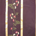 Ivy Fabric in color Plum is a Striped Floral Embroidered Silk Fabric pattern good for Drapery & Curtain Fabric