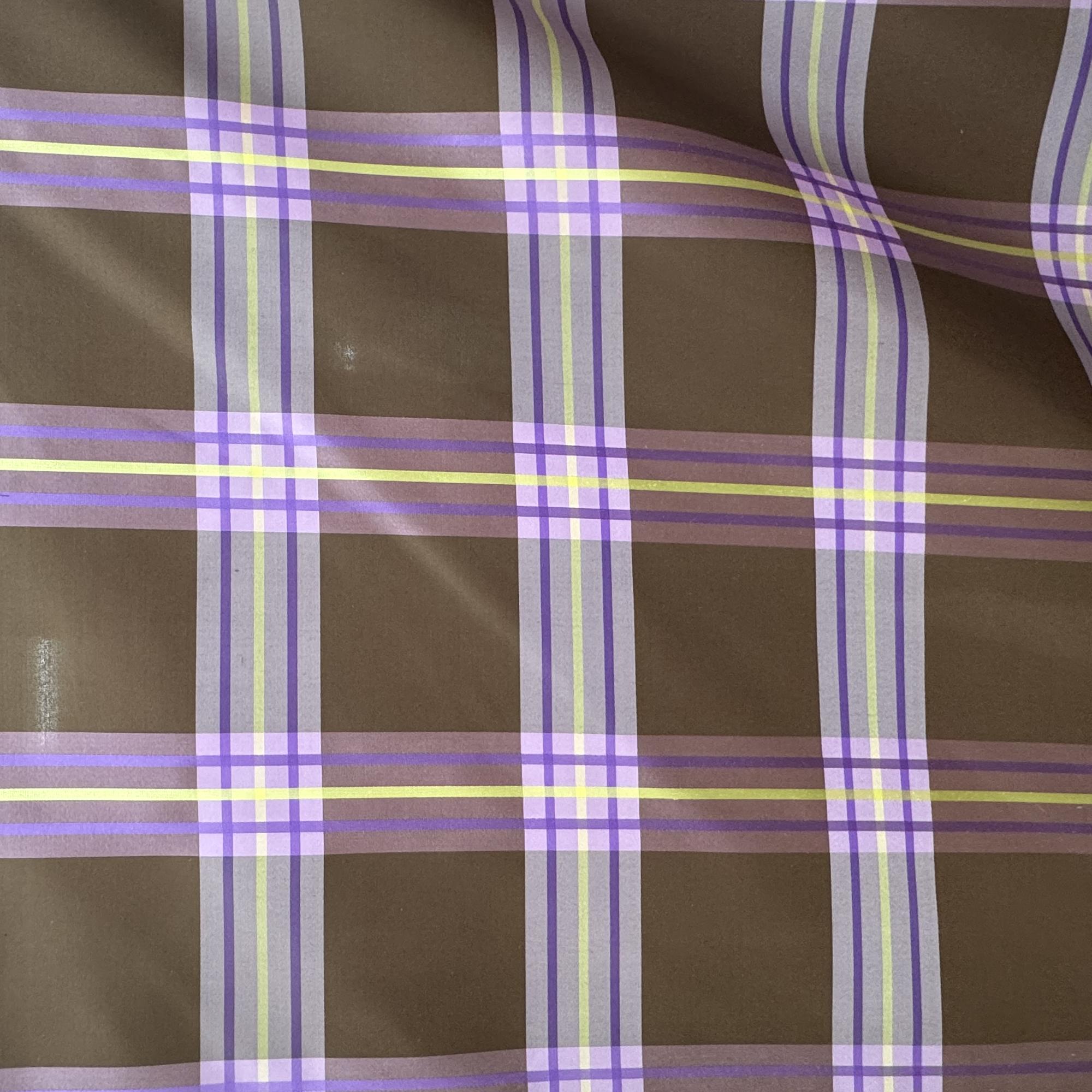 Julian Fabric in color Chocolate is a Small Square Multi-Colored Stripe Silk Fabric pattern good for Drapery & Curtain Fabric