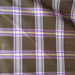 Julian Fabric in color Chocolate is a Small Square Multi-Colored Stripe Silk Fabric pattern good for Drapery & Curtain Fabric