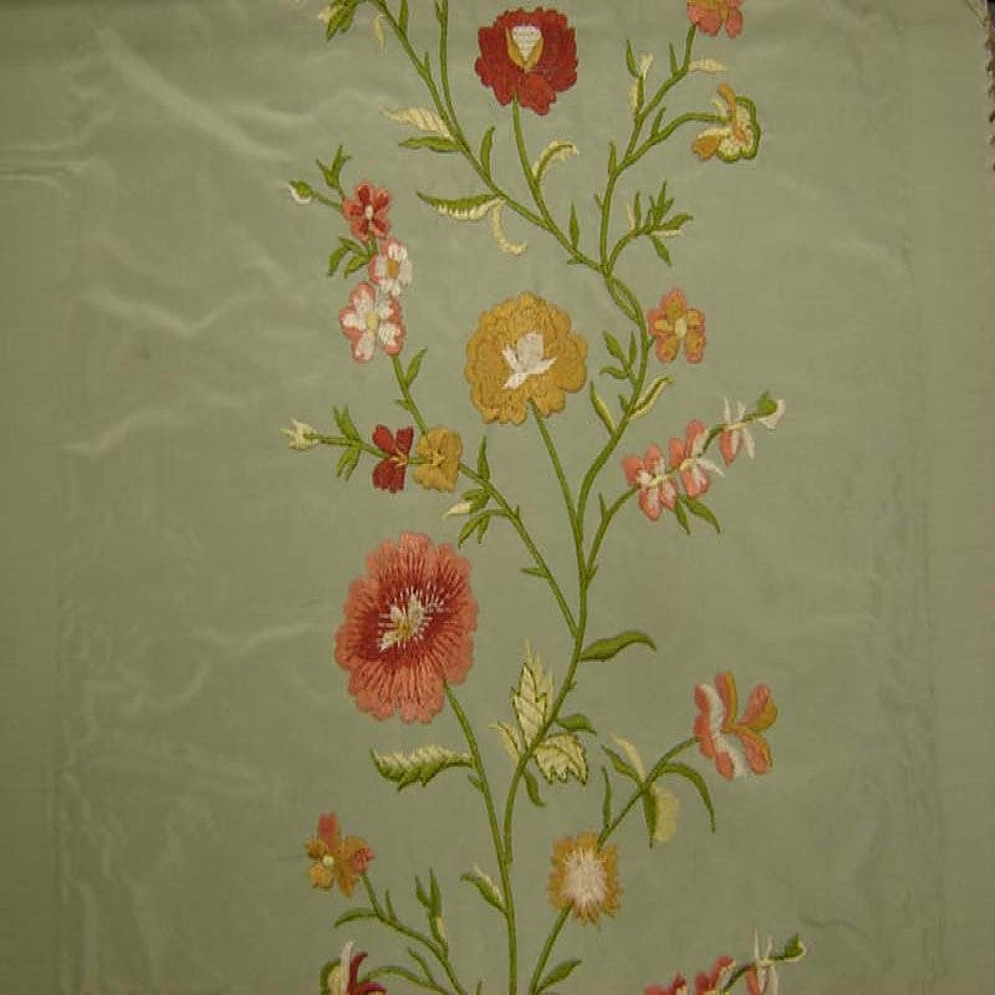 Juliet Fabric in color Bluebell is a Floral Embroidered Silk Fabric pattern good for Drapery & Curtain Fabric