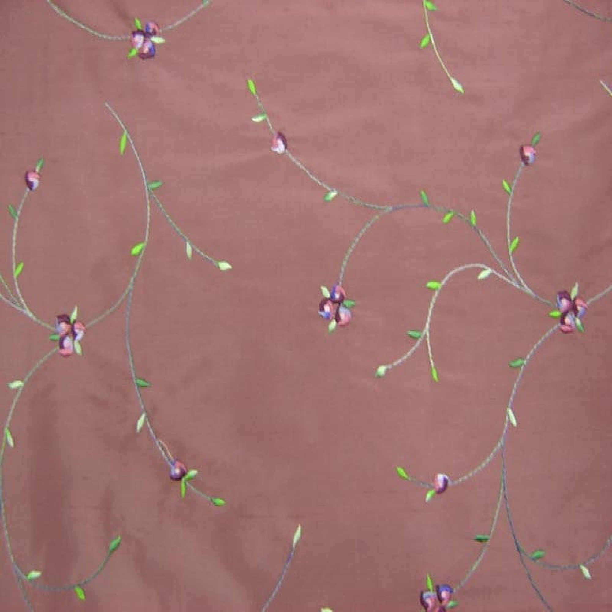 Kala Fabric in color Blossom is a Floral Embroidered Silk Fabric pattern good for Drapery & Curtain Fabric