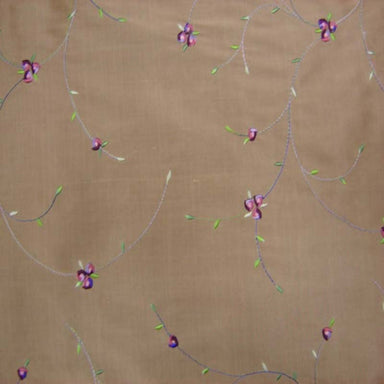 Kala Fabric | Floral Embroidered Silk Fabric | Drapery & Curtain Fabric