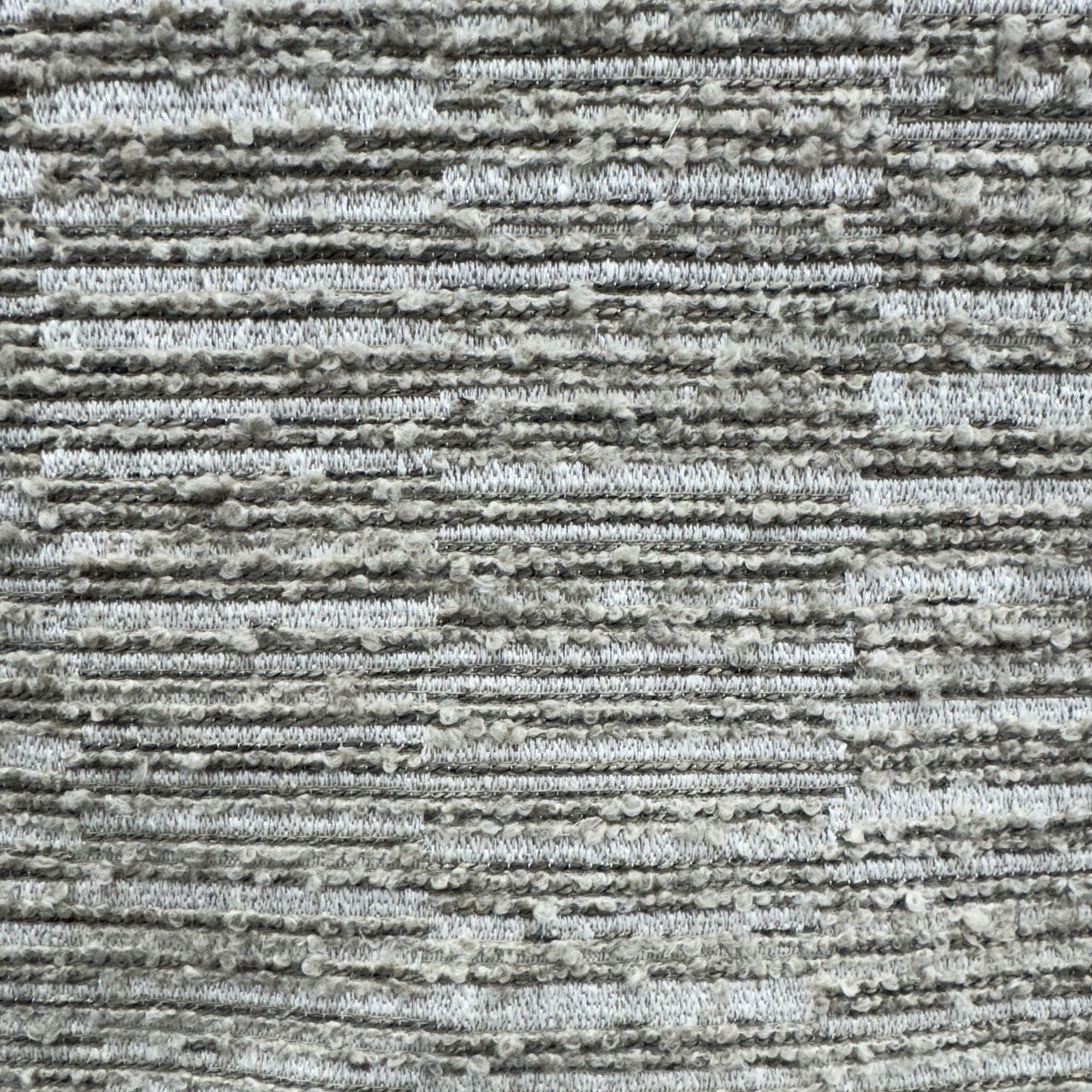 Kamara Fabric in color Taupe is a Striped Boucle Textured Fabric that is good for Upholstery Fabric